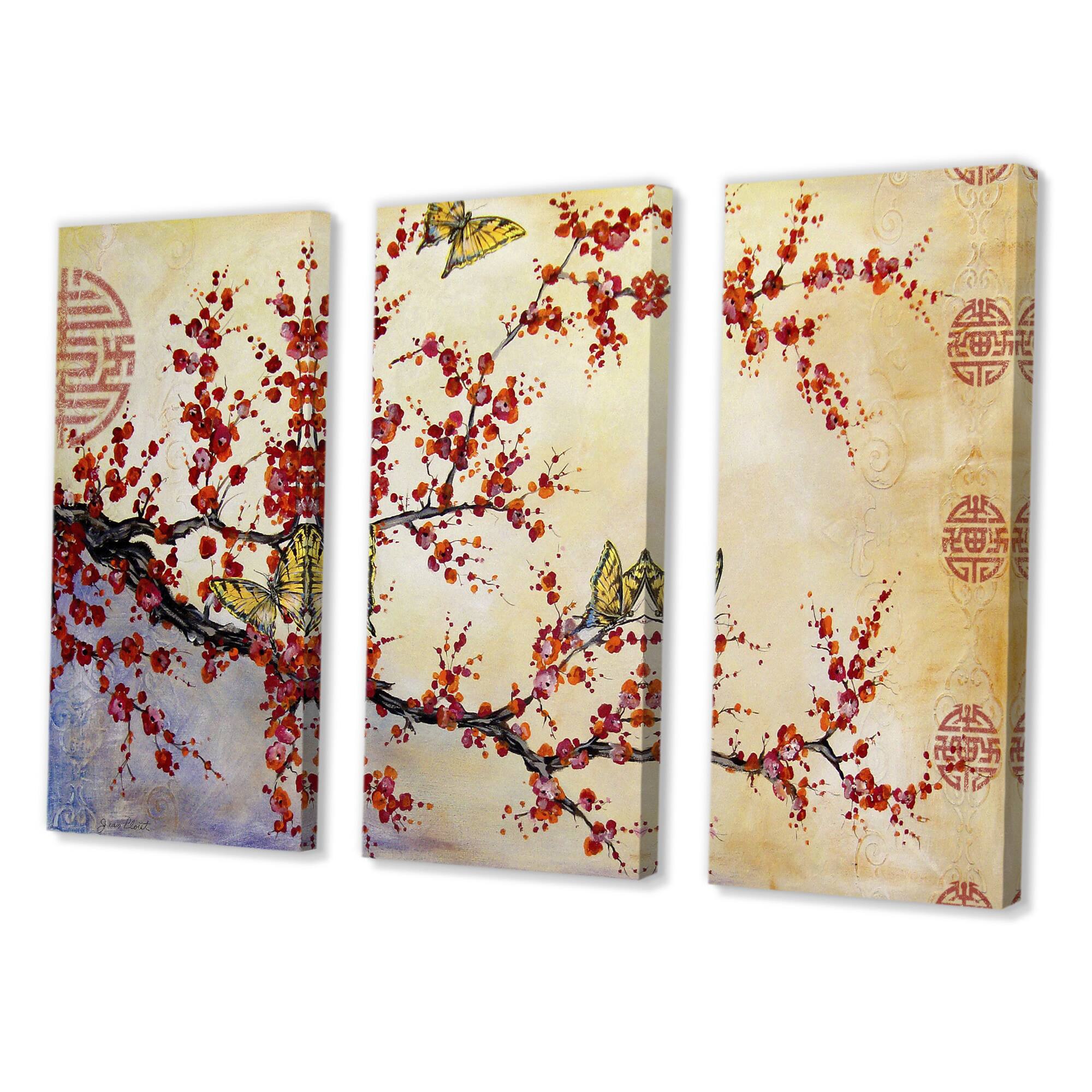 Designart - Butterfly Blossoms-Asian